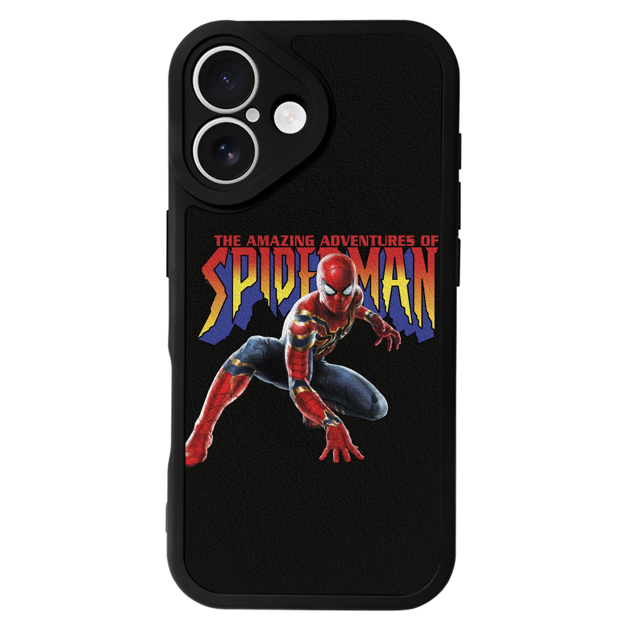 （画像用） Spider Man スパイダーマン 【iPhone 16シリーズ対応】シリコンスマホケース（レザー調） 材質：シリコン